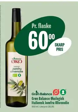 Min Købmand Grøn Balance Økologisk Italiensk Jomfru Olivenolie tilbud