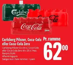 Min Købmand Carlsberg Pilsner, Coca-Cola eller Coca-Cola Zero tilbud