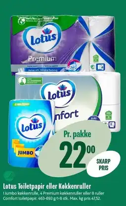 Min Købmand Lotus Toiletpapir eller Køkkenruller tilbud