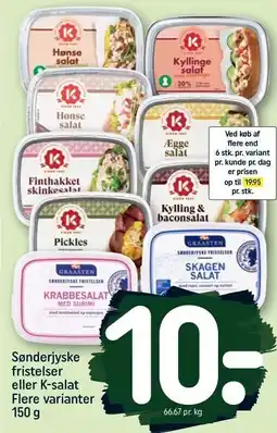 REMA 1000 Sønderjyske fristelser eller K-salat tilbud