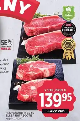 MENY FREYGAARD RIBEYE ELLER ENTRECOTE tilbud