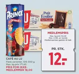 MENY CAFÉ AU LU tilbud