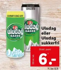 Lidl Uludag eller Uludag sukkerfri tilbud