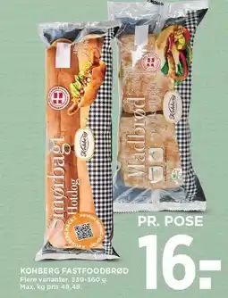 MENY KOHBERG FASTFOODBRØD tilbud