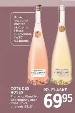 MENY COTE DES ROSES tilbud