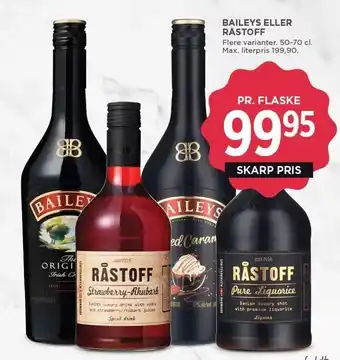 MENY BAILEYS ELLER RÅSTOFF tilbud