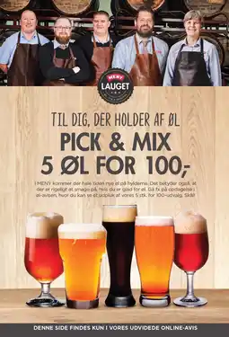 MENY PICK & MIX 5 ØL FOR 100 tilbud