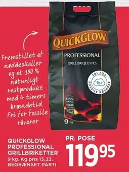 MENY QUICKGLOW PROFESSIONAL GRILLBRIKETTER tilbud