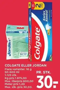 MENY COLGATE ELLER JORDAN tilbud