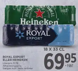 MENY ROYAL EXPORT ELLER HEINEKEN tilbud