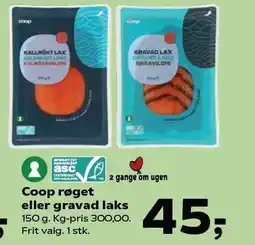 SuperBrugsen Coop røget eller gravad laks tilbud