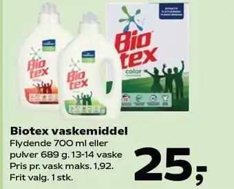 SuperBrugsen Biotex vaskemiddel tilbud