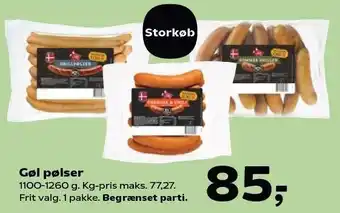 SuperBrugsen Gøl pølser tilbud