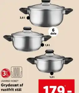 Lidl Grydesæt af rustfrit stål tilbud