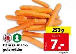 Danske snack- gulerødder