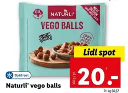 Lidl Naturli' vego balls tilbud