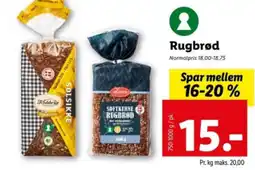 Lidl Rugbrød tilbud