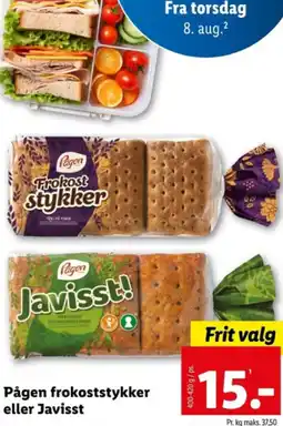 Pågen frokoststykker eller Javisst