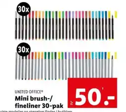 Lidl Mini brush-/ fineliner 30-pak tilbud