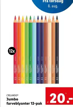 Lidl Jumbo farveblyanter 12-pak tilbud