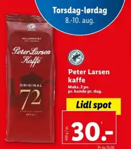 Lidl Peter Larsen kaffe tilbud
