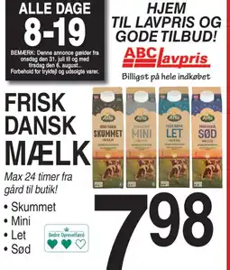 ABC Lavpris FRISK DANSK MÆLK tilbud