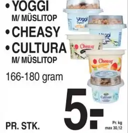 ABC Lavpris •YOGGI M/ MÜSLITOP CHEASY • CULTURA M/ MÜSLITOP tilbud