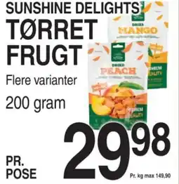 SUNSHINE DELIGHTS TØRRET FRUGT