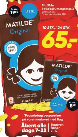 Bilka Matilde kakaoskummetmælk tilbud