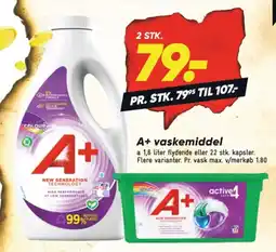 Bilka A+ vaskemiddel tilbud