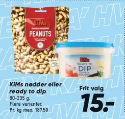 Bilka KiMs nødder eller ready to dip tilbud