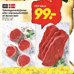 Bilka Tykstegsmedaljoner eller wienerschnitzler af dansk kalv tilbud