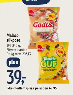 Føtex Malaco slikpose tilbud