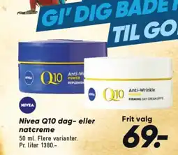 Bilka Nivea Q10 dag- eller natcreme tilbud