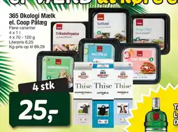 Fakta Tyskland 365 Økologi Mælk el. Coop Pålæg tilbud