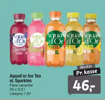 Fakta Tyskland Aquad`or Ice Tea el. Sparkles tilbud