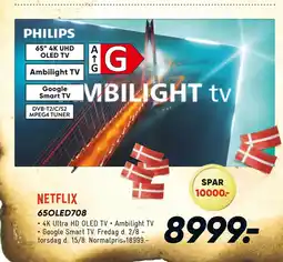 Bilka Philips 65OLED708 tilbud