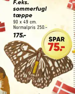 Bilka Sommerfugl tæppe tilbud