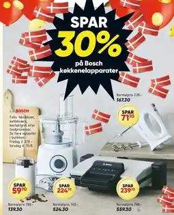 Bilka SPAR 30% på Bosch køkkenelapparater tilbud
