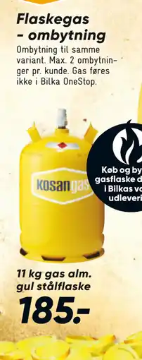 Bilka Flaskegas - ombytning tilbud