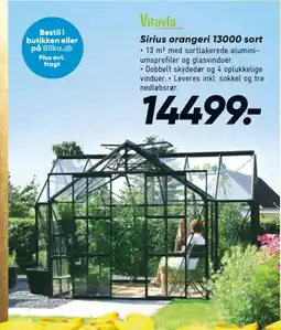 Bilka Sirius orangeri 13000 sort tilbud