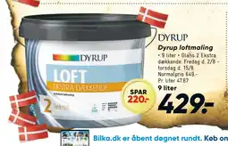 Bilka Dyrup loftmaling tilbud