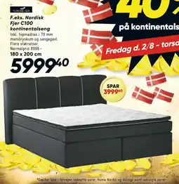 Bilka Nordisk Fjer C100 kontinentalseng tilbud