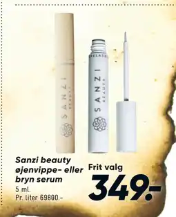 Bilka Sanzi beauty øjenvippe- eller bryn serum tilbud