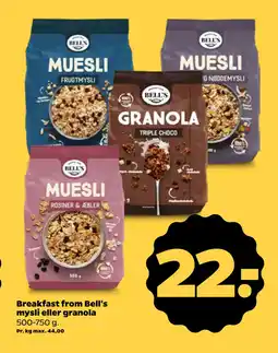 Netto Breakfast from Bell's mysli eller granola tilbud