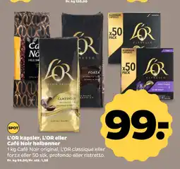 L'OR kapsler, L'OR eller Café Noir helbønner