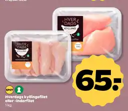 Netto Hverdags kyllingefilet eller -inderfilet tilbud