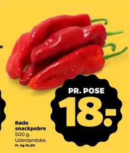 Netto Røde snackpebre tilbud