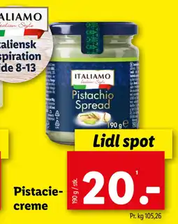 Lidl Pistaciecreme tilbud