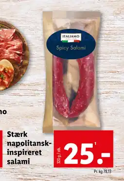 Lidl Stærk napolitanskinspireret salami tilbud